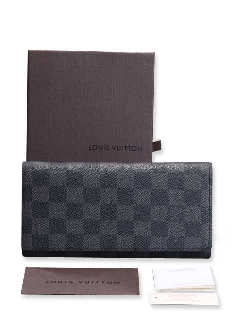 1:1 Copy Louis Vuitton Damier Graphite Canvas Tresor Wallet N61072 Replica